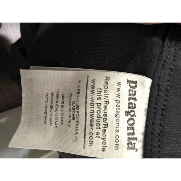 PATAGONIA Black Sleeveless Jumpsuit Drawstring Waist & Back Pockets Women's Size - Picture 8 of 9